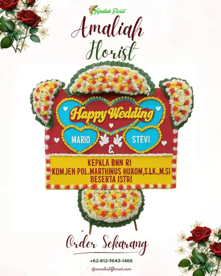 Papan Bunga Pernikahan Gentungan